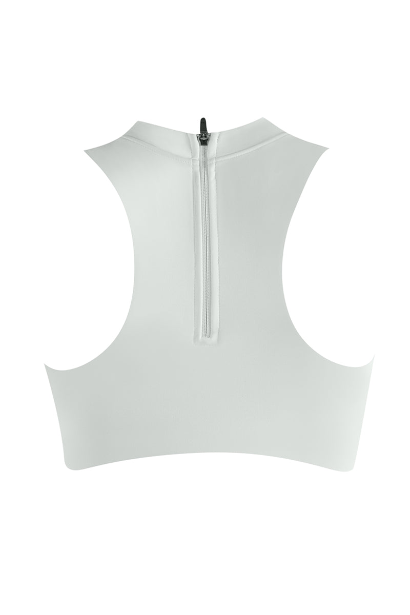 CROSSED V NECK TOP IN VANILLA ICE