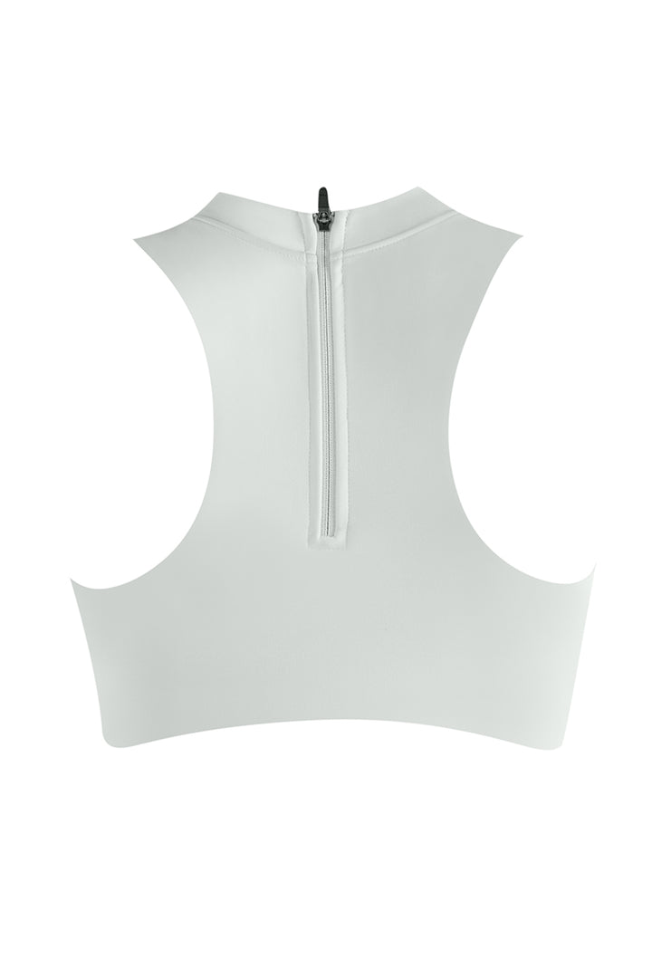 CROSSED V NECK TOP IN VANILLA ICE